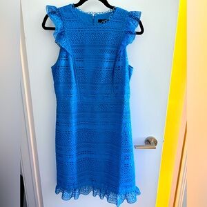 Like new J Crew eyelet ruffled shift dress